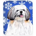 Skilledpower Shih Tzu Winter Snowflakes Holiday Mouse Pad; Hot Pad or Trivet SK234929